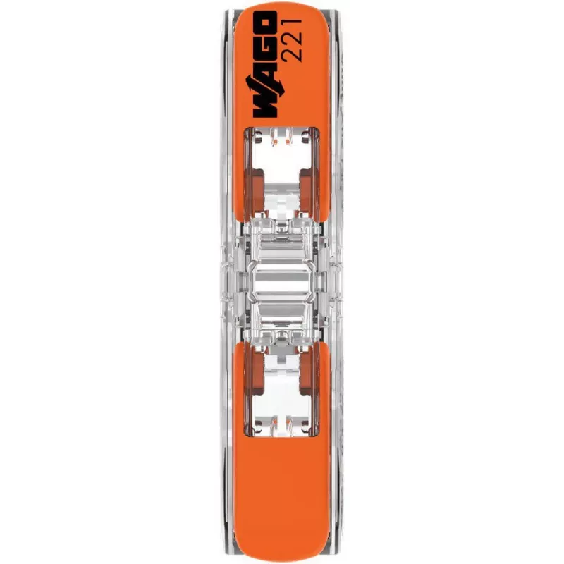 Conector compacto de 2 condutores WAGO 221-2411, 0,2-4 mm², pack de 60