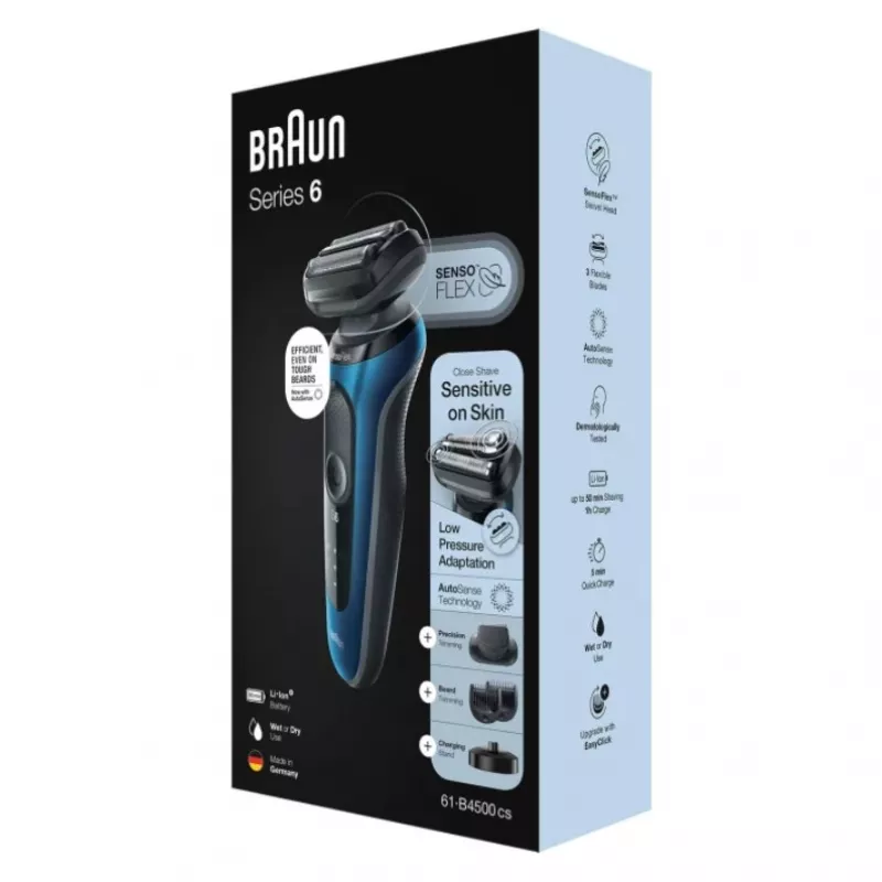 Braun Series 6 61-B4500cs máquina de barbear de lâminas azul