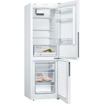 Combinado frigorífico-congelador Bosch KGV362WEAS, branco, 308 L de capacidade útil total, classe energética E