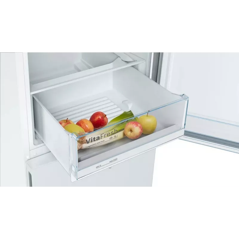 Combinado frigorífico-congelador Bosch KGV362WEAS, branco, 308 L de capacidade útil total, classe energética E