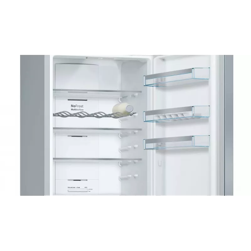 Combinado frigorífico-congelador Bosch KGN397LEQ com NoFrost, VitaFresh, 363 l, aspeto inox, classe de eficiência energética E