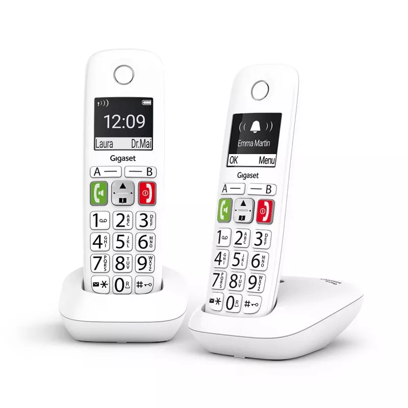 Telefone sem fios DECT Gigaset E290 Duo branco