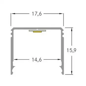 Perfil LED AB-Profil QUALITYFLEX Brumberg 53381263 alumínio 2000mm