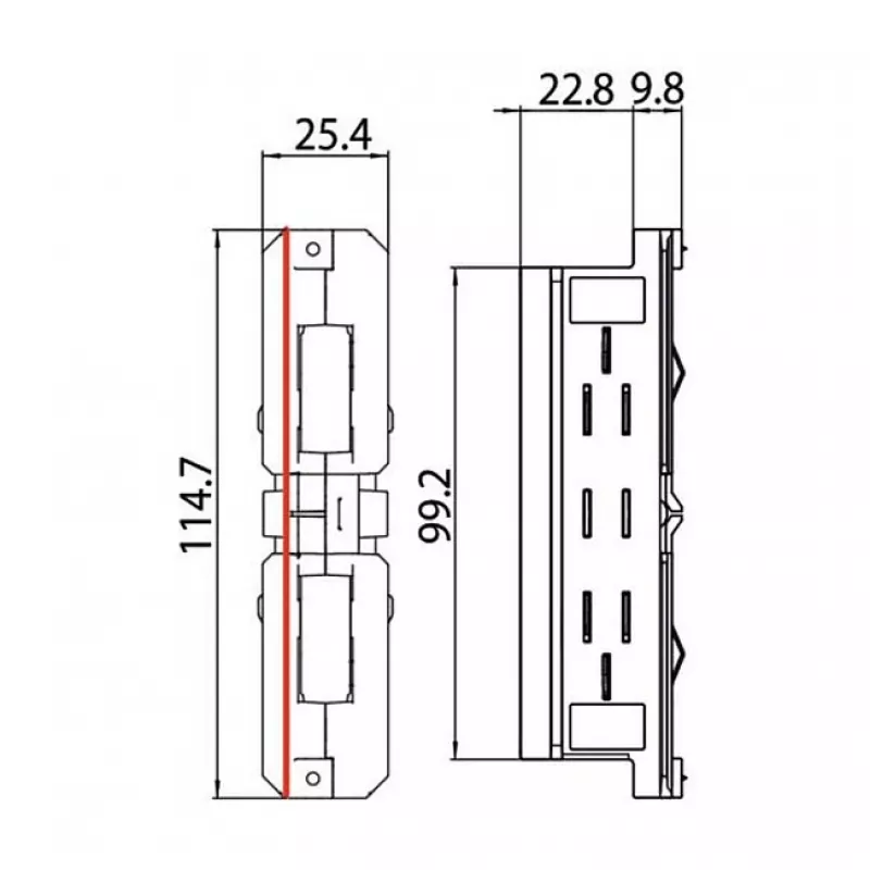 Brumberg 87114070 Conector elétrico para calha de 3 fases ONETRACK DALI Branco