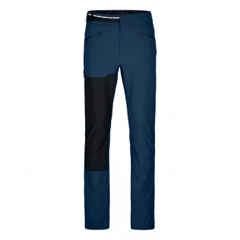 Calças softshell Ortovox Brenta - Deep Ocean - tamanho S