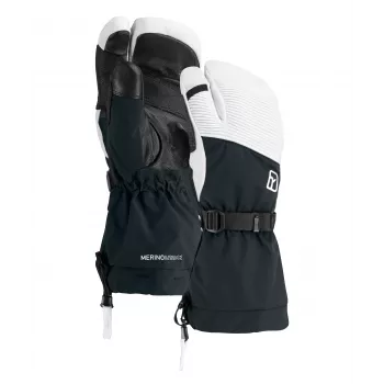 Luvas Ortovox Freeride 3 Finger Glove Pro - Black Raven/Black, tamanho M