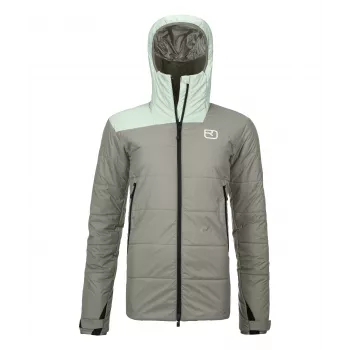Casaco Ortovox Swisswool Zinal para mulher - Green Sage, tamanho M