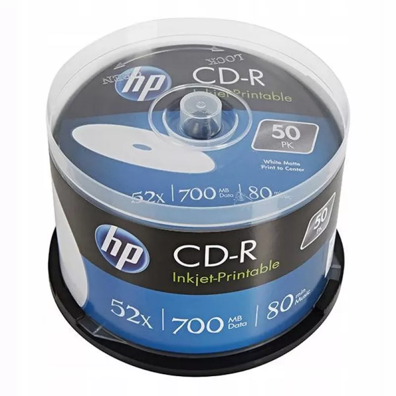 Verbatim DataLifePlus CD-R 700 MB 80 min 52x imprimível a jato de tinta spindle pack de 50