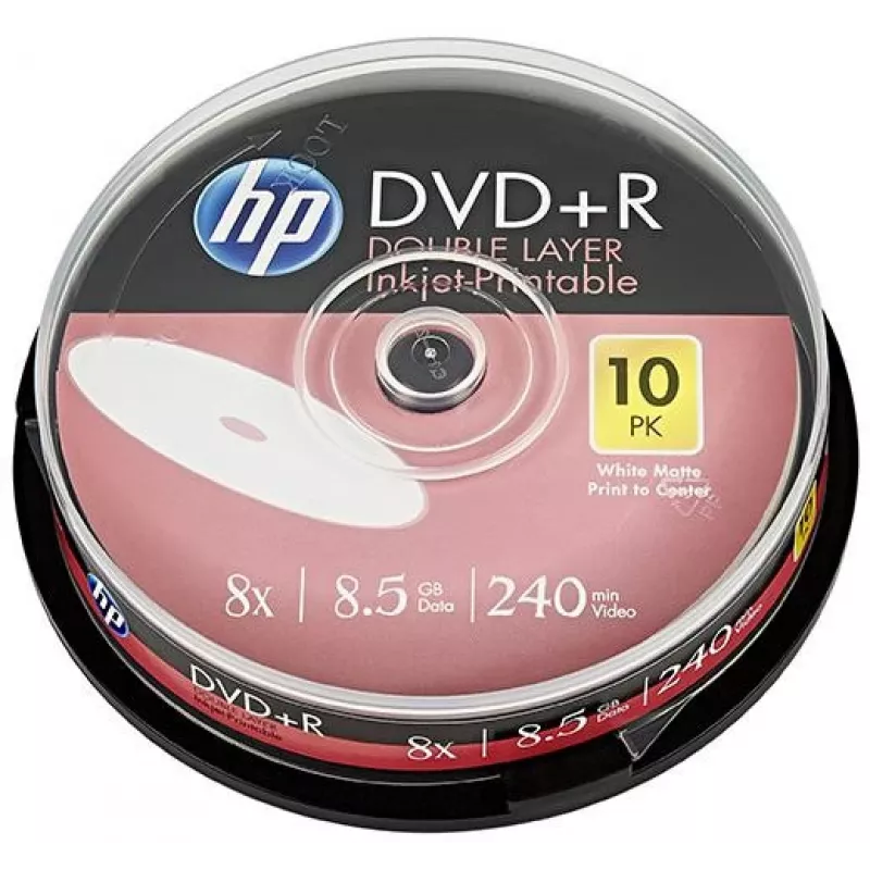Verbatim DVD+R DL 8.5GB 8x HP imprimível spindle (10 discos)