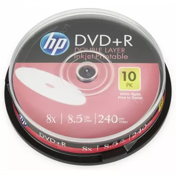 Verbatim DVD+R DL 8.5GB 8x HP imprimível spindle (10 discos)
