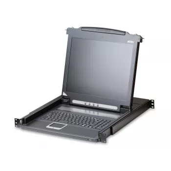 ATEN CL1000M Consola KVM LCD de 17 polegadas com rail único US - Montagem em rack 1U - PS/2 e USB - Layout US
