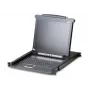 ATEN CL1000M Consola KVM LCD de 17 polegadas com rail único US - Montagem em rack 1U - PS/2 e USB - Layout US