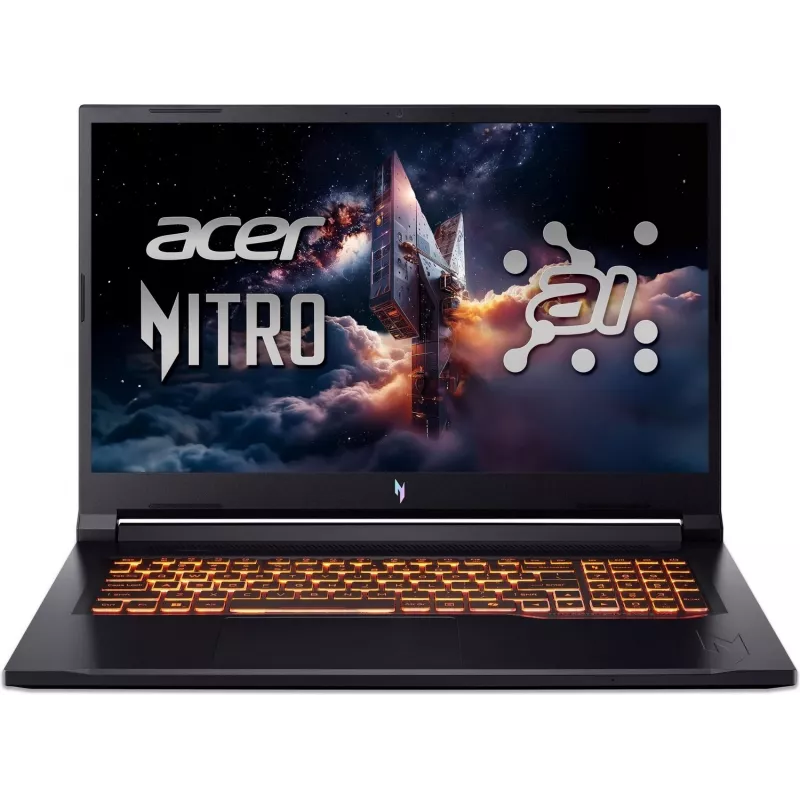 Acer Nitro V 17 AI Portátil Gaming - AMD Ryzen AI 5 240, 17,3 polegadas FHD 144Hz, 16GB DDR5, 512GB SSD, GeForce RTX 5060, Windows 11 Home, Obsidianschwarz