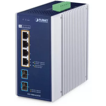 PLANET Switch PoE++ Industrial 4 Portas IGS-1000-4UP2X
