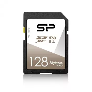 Silicon Power Superior Pro 128GB SDXC UHS-II U3 V60 cartão de memória (SP128GBSDXJV6V10)