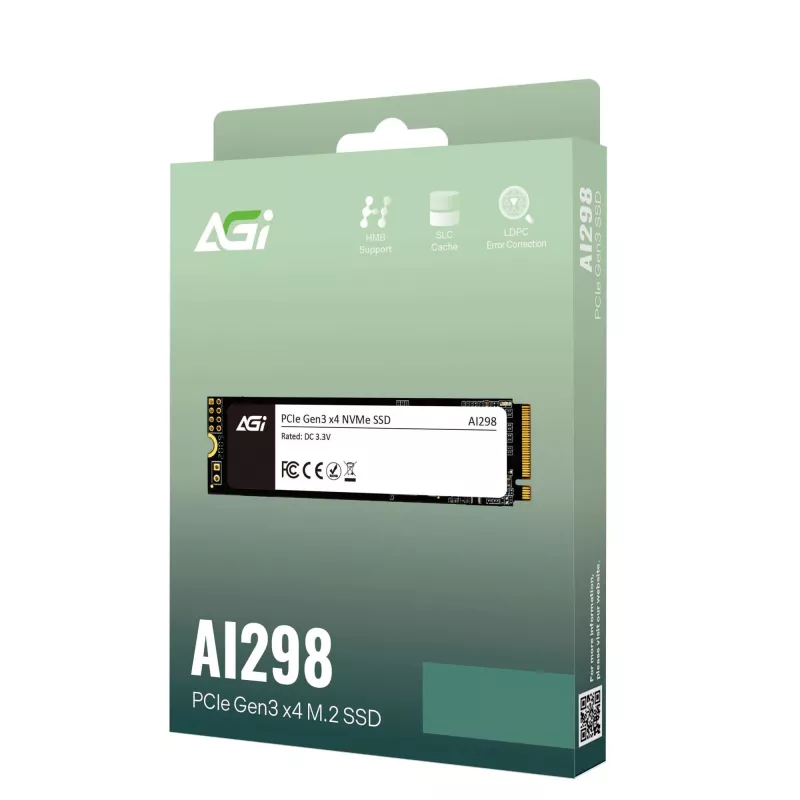 SSD AGI TECHNOLOGY 512GB M.2 2280 PCIe Gen3 x4 NVMe, 3000MB/s de leitura, 1400MB/s de escrita