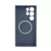 Capa de silicone Evelatus Samsung Galaxy S24 Ultra Premium Magsafe Soft Touch azul meia-noite