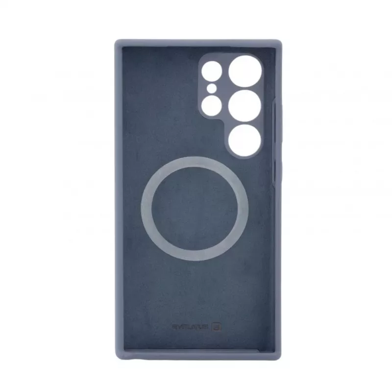 Capa de silicone Evelatus Samsung Galaxy S24 Ultra Premium Magsafe Soft Touch azul meia-noite