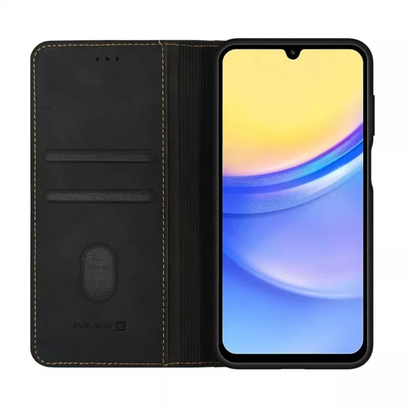 Evelatus Capa tipo livro Folio para Samsung Galaxy A15 preta