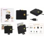iLike Leitor de cartões inteligente USB 4 em 1 com suporte para SIM, SD e Micro-SD, leitor CAC para cartões de identificação, cartões bancários, eID e cartões de memória, preto