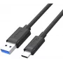 UNITEK cabo USB 3.1 Type-A para Type-C 0,5m preto