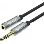 UNITEK cabo de extensão de áudio 3,5mm 1m - jack macho para conector fêmea, banhado a ouro, preto