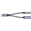 UNITEK adaptador USB-C para ligação de áudio 3,5mm e USB-C 60W PD (Space Grey)