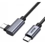 UNITEK cabo USB-C angular 90° PD 100W 0,5m preto