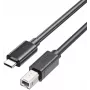 UNITEK cabo de impressora USB-C para USB-B 2.0 3m preto
