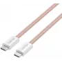 UNITEK cabo USB-C para USB-C magnético entrançado 100W PD rosa 1m