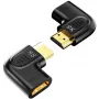 UNITEK adaptador HDMI 8K plano angular 90° e 270° (pack de 2) - preto