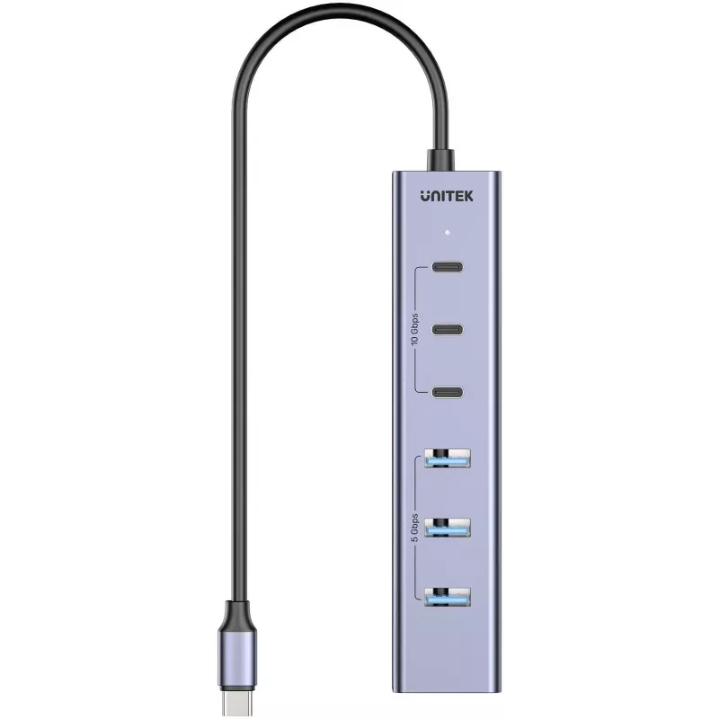 UNITEK hub USB-C ativo 3x USB-C 10Gbps 4x USB-A
