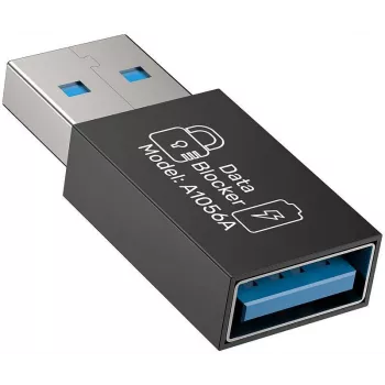 UNITEK adaptador bloqueador de dados USB-A - apenas carregamento, preto