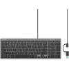 UNITEK teclado de escritório com fios leve SlimTap USB-C/USB-A