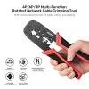 UNITEK alicate de cravar de rede com catraca para fichas CAT6 (8P/6P/4P)