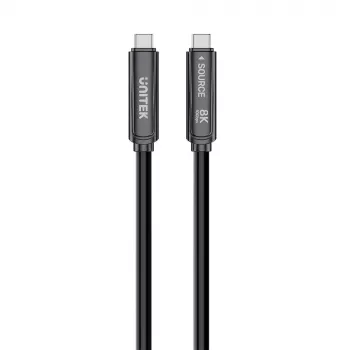 UNITEK cabo ótico ativo USB-C 15m - 10Gbps, PD60W, 8K@30Hz, preto