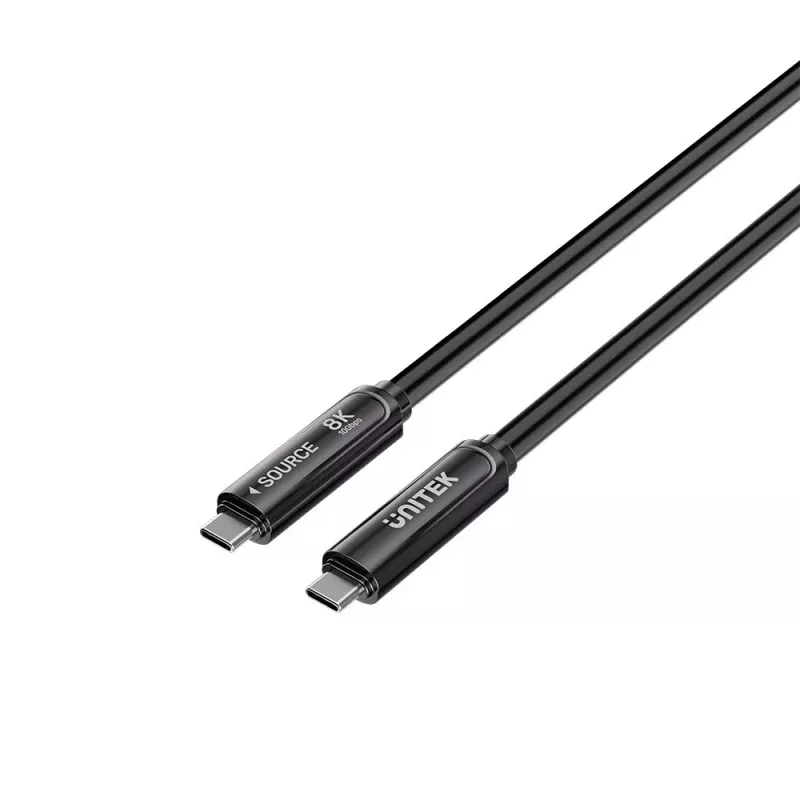 UNITEK cabo ótico ativo USB-C 15m - 10Gbps, PD60W, 8K@30Hz, preto