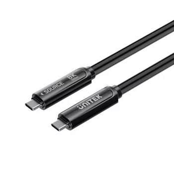 UNITEK cabo ótico ativo USB-C 7m – 10Gbps, PD60W, 8K@30Hz, preto
