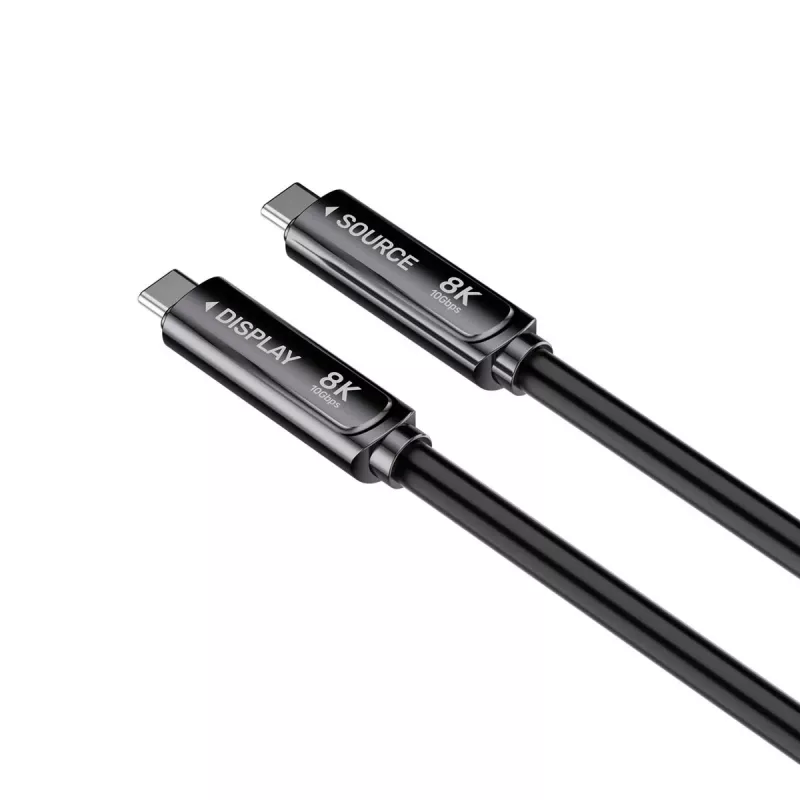 UNITEK cabo ótico ativo USB-C 7m – 10Gbps, PD60W, 8K@30Hz, preto