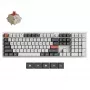 Keychron Q6U-P1 100% Full-Size teclado gaming mecânico, Gateron G Pro 3.0 Milk POM Red Switch, Hot-Swap, 8K Polling Rate, RGB, QMK/VIA, caixa em alumínio CNC, teclas Double-Shot PBT, com fio USB-C