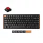 Keychron K3M-F1 75% teclado mecânico Low-Profile, Gateron Red Switch, RGB Hot-Swap, Bluetooth 5.1 e USB-C, preto