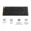 Keychron K3M-F1 75% teclado mecânico Low-Profile, Gateron Red Switch, RGB Hot-Swap, Bluetooth 5.1 e USB-C, preto