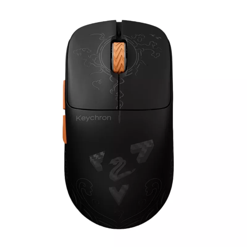 Keychron G3-Z1 rato gaming sem fios, sensor 3950, 8K, fibra de carbono preta