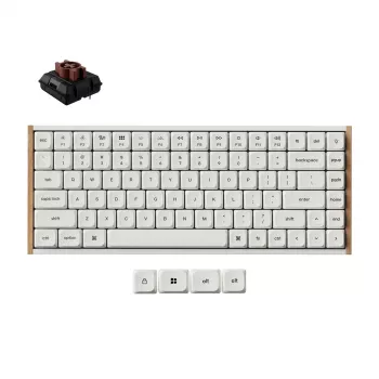 Keychron K3U-Q3Z 75% teclado mecânico Milk POM Brown Switch 8K