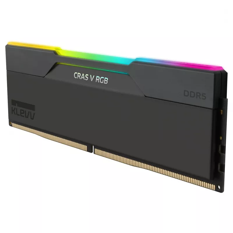 32GB KLEVV CRAS V RGB DDR5 6400MHz CL32 kit de canal duplo (2x16GB) preto AMD EXPO