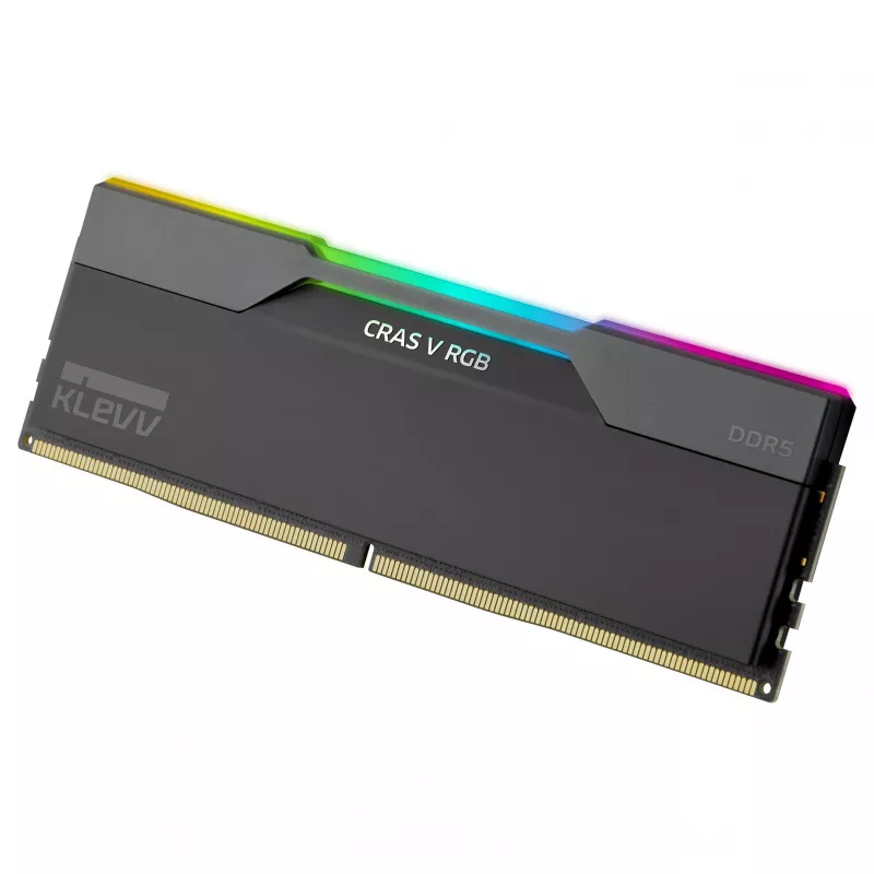 32GB KLEVV CRAS V RGB DDR5 6400MHz CL32 kit de canal duplo (2x16GB) preto AMD EXPO