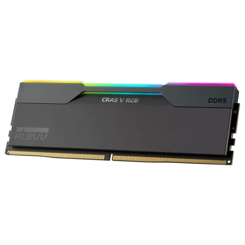 32GB KLEVV CRAS V RGB DDR5 6400MHz CL32 kit de canal duplo (2x16GB) preto AMD EXPO