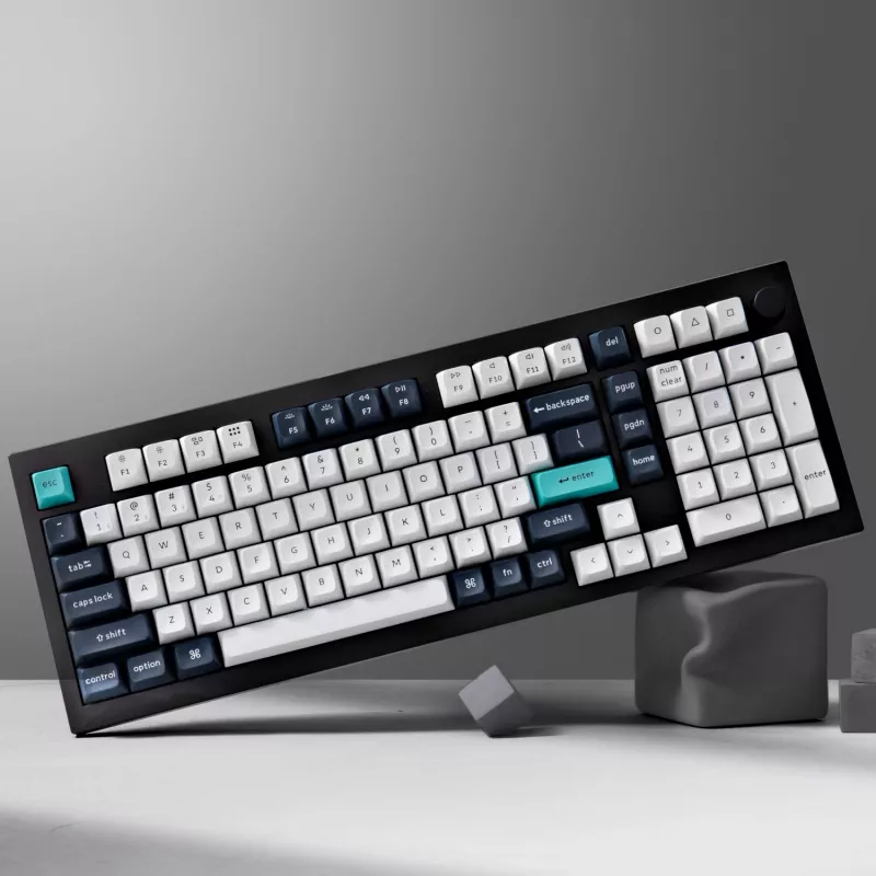 Keychron Q5M-M1 96% teclado mecânico, Gateron G Pro Red Switch, RGB Hot-Swap, Bluetooth 5.1 e USB-C, caixa em alumínio