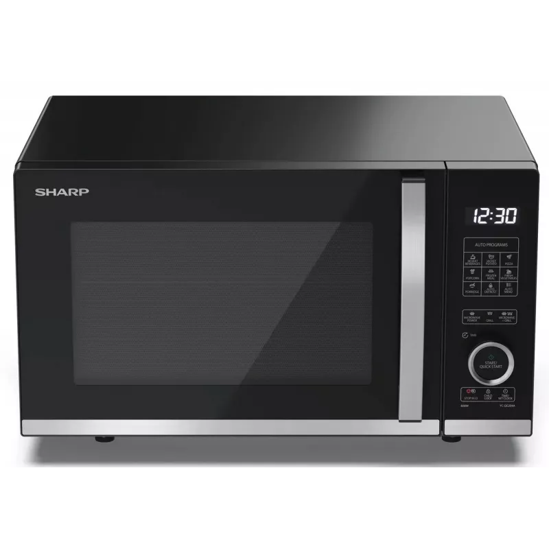 Micro-ondas combinado Sharp YC-QG204AE-B com grelhador, 20L, 800W, preto