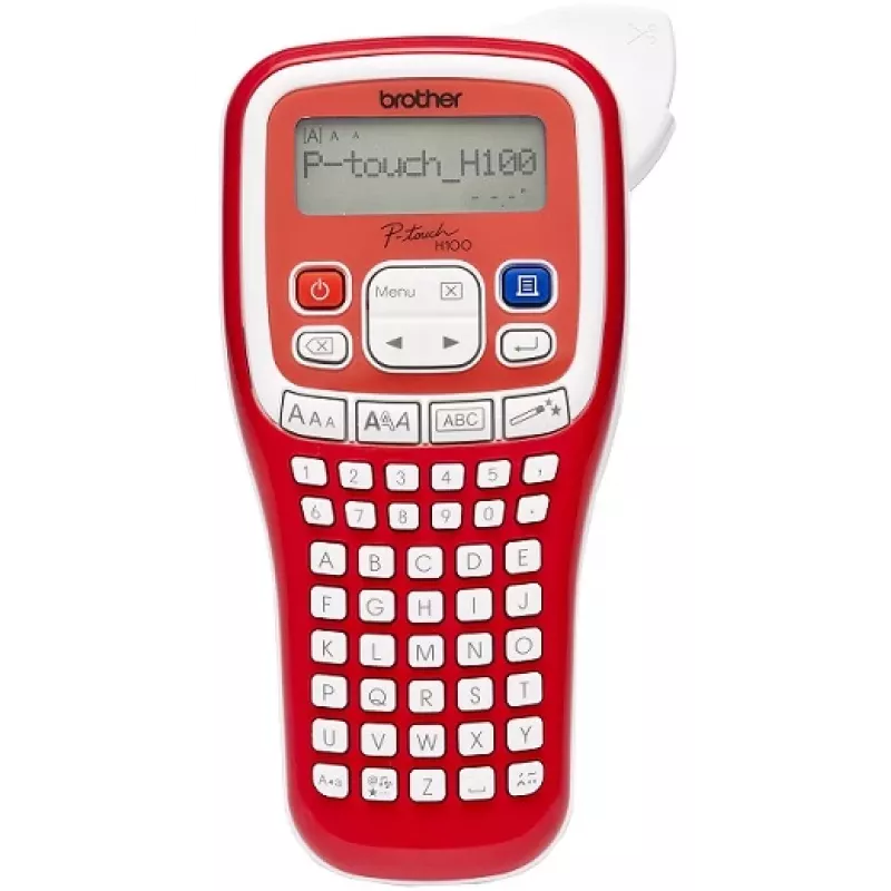 Impressora de etiquetas Brother PT-H100R, termotransferência, 180 dpi, branco/vermelho